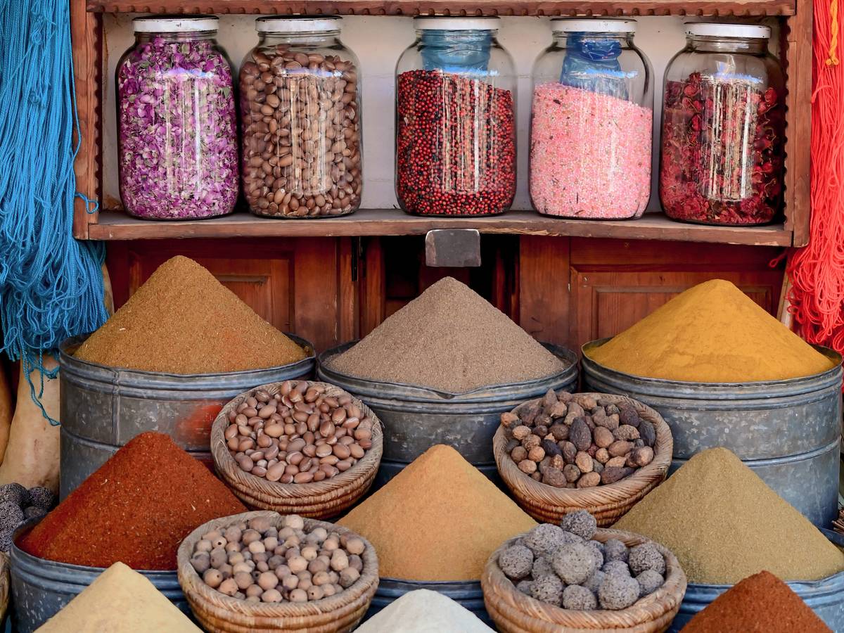 пазар за подправки в Маракеш